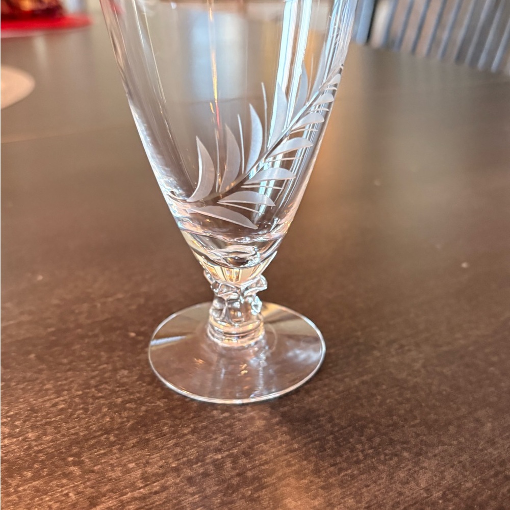 Elegant Vintage Fostoria Plume Crystal Juice Glass